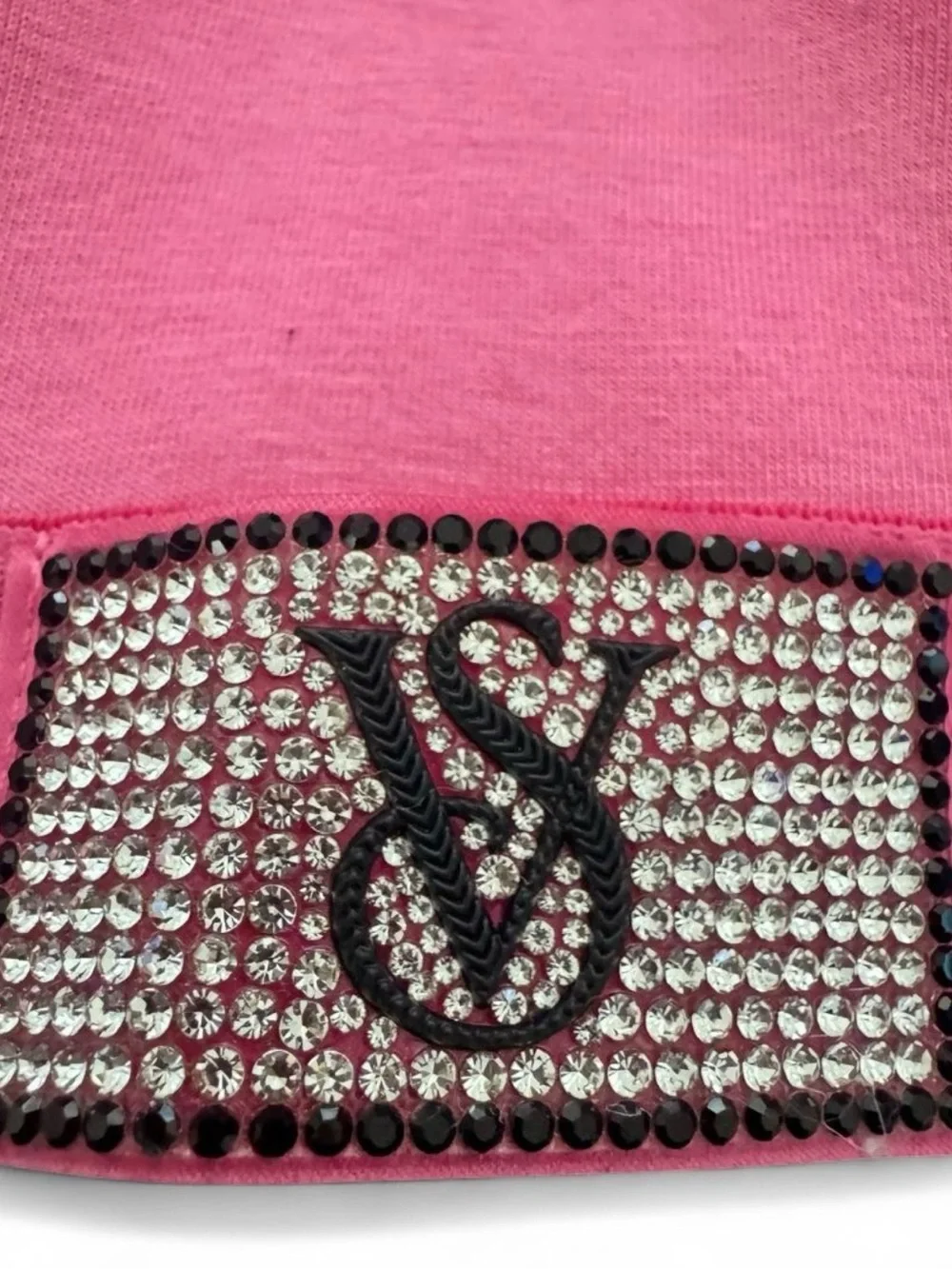 NWT Victoria’s Secret Pink Rhinestone Logo Lightly Lined Wireless Bra 36D